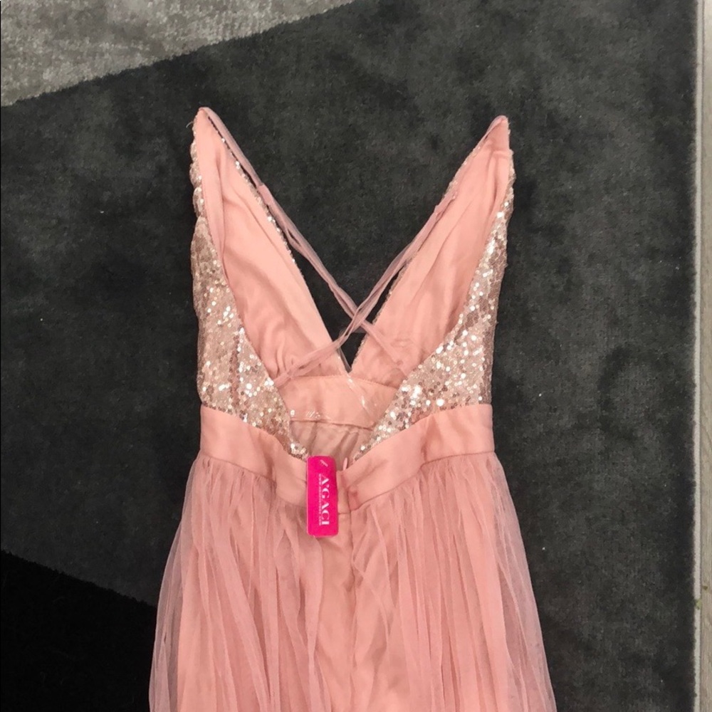 Long beautiful dress with open back